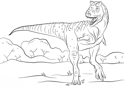 Jurassic Park Carnotaurus Coloring Page